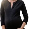 panin Casual Maternity Dress for Womens, Crewneck Long Sleeve