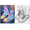 11x14 Canvas Painting | Sneakers 80s Retro Theme | Pre Drawn Stretched Canvas | Retro