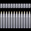 12 Pack 6 mm 3 mm Empty Fillable Blank Paint Touch Up Pen Markers Round Tilted Head