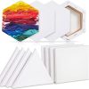 12 Pieces Stretched Canvas Side Length Blank Canvas Triangle Square Hexagon Shape