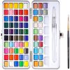 AXEARTE Watercolor Paint Set, 72 Colors in Metal Gift Box, Including Vivid, Metallic,