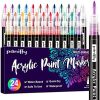 Acrylic Paint Markers Pens set with 24 Colors Acrylic Paint Pens for Rocks Painting,
