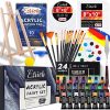 Acrylic Paint Set,57 PCS Professional Painting Supplies with Paint Brushes, Acrylic