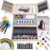 Art Supplies, Deluxe Wooden Art Set, Painting Supplies in Portable Case for Painting