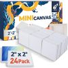 Artkey Mini Canvas, 2x2 inch 24-Pack Small Canvases for Painting, 100% Cotton 2/5
