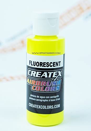 Createx Airbrush Colors 5405 Fluorescent Yellow 2oz. Paint. by SprayGunner