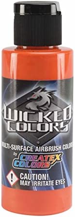 Createx Wicked Colors W004 Orange 2oz. water-based universal airbrush paint. by