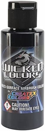 Createx Wicked Colors W072 Detail Smoke Black 2oz. Water-Based Universal Airbrush