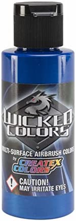 Createx Wicked Colors W304 Pearl Blue 2oz. water-based universal airbrush paint. by