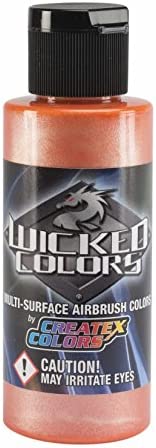 Createx Wicked Colors W306 Pearl Orange 2oz. water-based universal airbrush paint. by