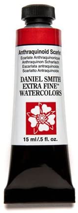 Daniel Smith 284600224 Extra Fine Watercolor 15ml Paint Tube, Anthraquinoid Scarlet,