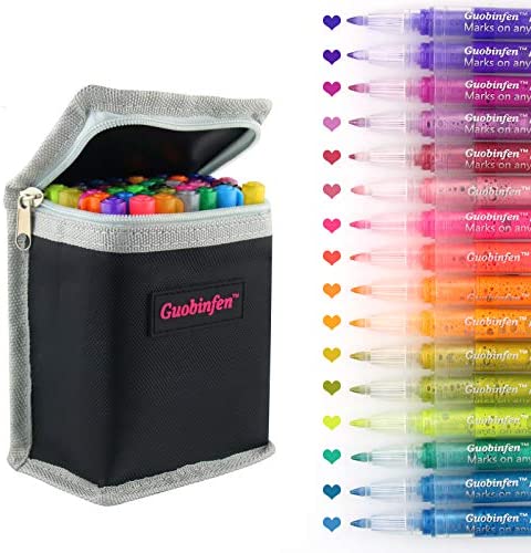 GUOBINFEN Acrylic Paint Pens, Fine Tip Paint Pens, 36 Colors Acrylic Markers Pen for