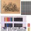 HomeMall Sketching Pencils Set, Drawing Supplies 40-Piece Drawing & Sketching Art
