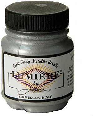 Jacquard Lumiere Metallic and Pearlescent Paint 2.25 Oz, 563 Metallic Silver