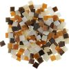 Jili Online 250 Piece Colorful Square Vitreous Glass Mosaic Tiles Pieces for DIY Art