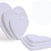 Painting Canvas Panel Boards, Heart-Shaped Artist Canvas Boards, 6Pcs/Set Cotton