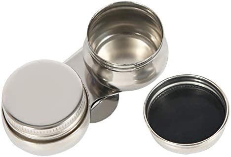 Stainless Steel Oil Palette Cups Large Mouth Double Dipper Palette Cups with Lid
