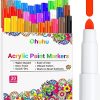 Washable Acrylic Paint Pens for Rock Painting: Ohuhu 30-color Acrylic Markers Pen