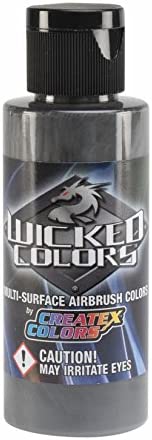 Wicked Colors Createx W014 Grey 2oz. water-based universal airbrush paint. by