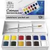 Winsor & Newton Cotman Water Colour Paint Sketchers' Pocket Box, Half Pans, 13 count