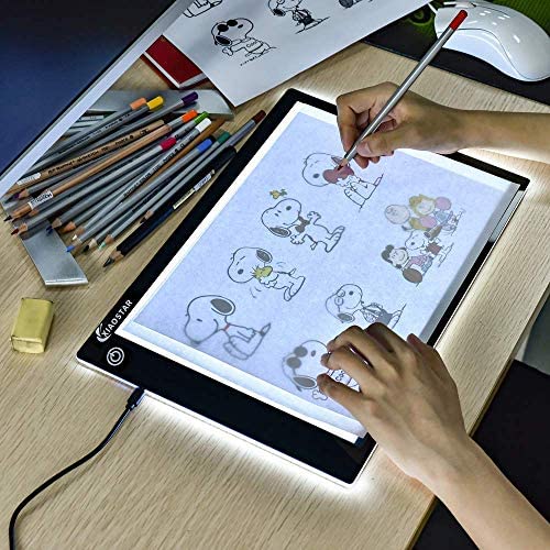 XIAOSTAR Light Box Drawing A4,Tracing Board with Brightness Adjustable for Artists,