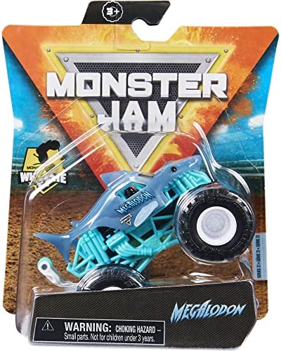 Monster Jam 2021 Spin Master 1:64 Diecast Monster Truck with Wheelie Bar: Shear