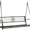 VINGLI Upgraded Metal Patio Porch Swing, 660 LBS Weight Capacity Steel Porch Swing