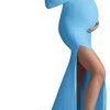 Women's Off Shoulder Maternity Dress Cross-Front V Neck Sleeveless Casual Photography