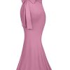 Molliya Maternity Long Dress Tie Front Slim Fitted Photography Maxi Dresses for Baby