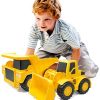 Boley Builders 2 Pack Construction Vehicles - Large Yellow Front Loader and Dump