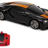 CMJ RC Cars Bugatti Chiron RC Remote Control Car Supersport Black & Orange 2.4Ghz