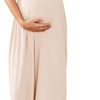 guruixu V-Neck Ruffle Sleeve Maternity Dress for Baby Shower Photoshoot Causal
