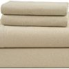 100% Cotton Flannel Sheets Set - Queen Flannel Sheets, 4-Piece Luxury Bed Sheets -