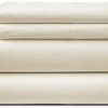 100% Cotton Sheet - Ivory - Twin Sheet Set - 3 Piece Long Staple Combed Cotton Sheet