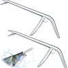 2 Pieces Stainless Steel Fish Hook Remover Fishing Extractor Freshwater and Saltwater