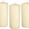 3 X 6" Pillar Candles Bulk Event Pack Round Unscented Premium Wax Pillar Candles for