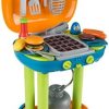 BBQ Grill Toy Set - Interactive Play Kitchen Set with Lights and Sounds, Wheels, Toy
