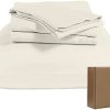 BIOWEAVES 100% Organic Cotton Sheets, 300 Thread Count 4-Piece GOTS Certified Bed