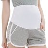 Bhome Maternity Shorts Summer Cotton Lounge Shorts Full Panel Short Pants