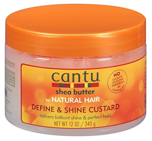 Cantu Natural Hair Define And Shine Custard 12oz Jar (3 Pack) by Cantu