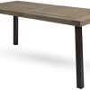 Christopher Knight Home Della Outdoor Acacia Wood Dining Table with Metal Legs, Grey