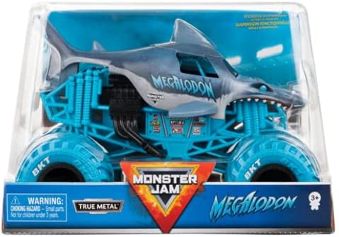 Die Cast Truck Monster Jam Megalodon, Nitro Neon Series 1:24 Scale