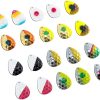 Dr.Fish 20 Pack Hammered Colorado Blades, Size 3, Mixed Colors Lure Making Supplies