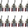 ESUPPORT On/Off Mini Miniature Toggle Switch Car Dash Dashboard SPST 2Pin Pack of 10