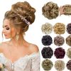 Felendy Messy Bun Hair Piece Thick Clip in Extensions Wavy Curly Donut Chignons Hair