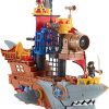 Fisher-Price Imaginext Shark Bite Pirate Ship, Playset with Pirate Figures and