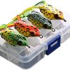 G.S YOZOH Frog Lures Topwater, Bass Fishing Lures Soft Swimbait Baits with Tackle Box
