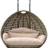 ISLAND GALE® Elegant Design Double SEAT Wicker Swing Chair DIY Suit Your OWN Hanging