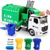 JOYIN Recycling Garbage Truck Toy, Kids DIY Assembly Trash Truck, Friction Powered