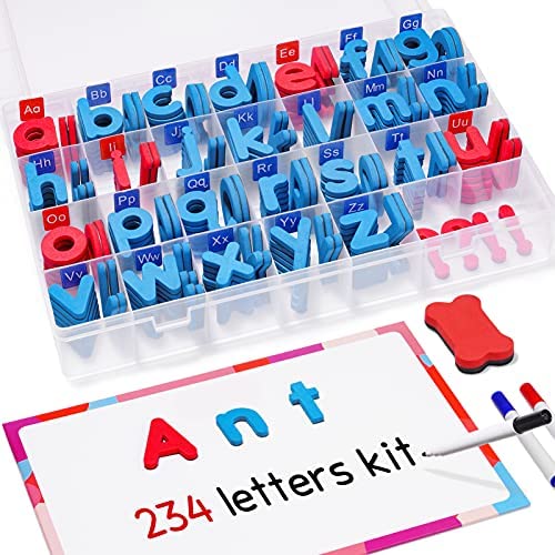JoyNote Classroom Magnetic Letters Kit 234 Pcs with Double-Side Magnet Board - Foam